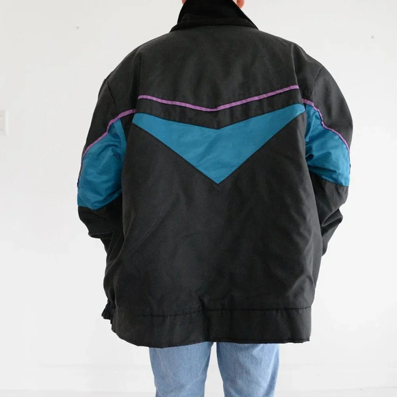 Vintage Edco 80's Black Snowmobile & Ski Winter  jacket Coat - Picture 5 of 14